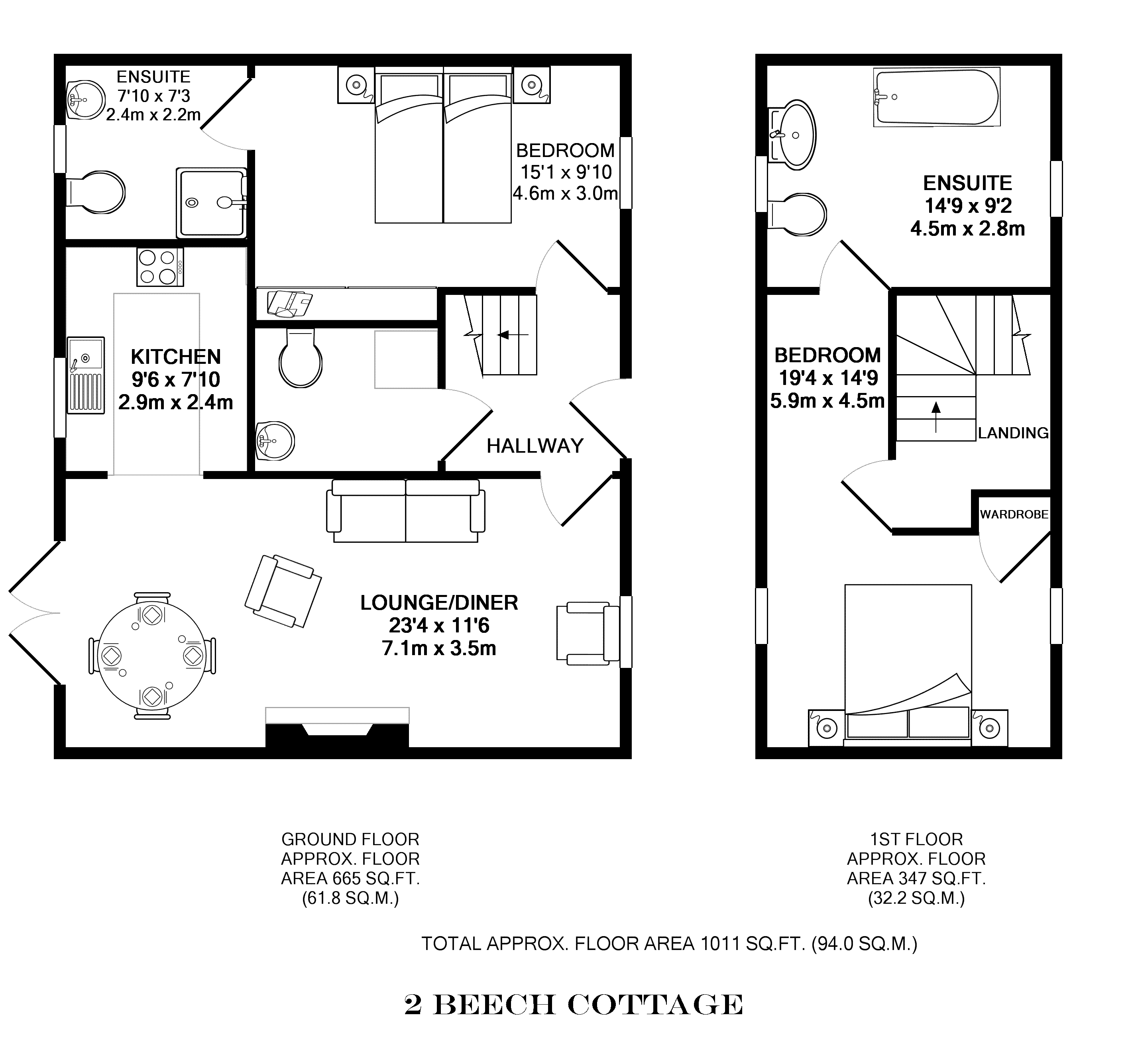 Ensuite Bathroom Floor Plans cottages - la place, jersey Ensuite Bathroom Floor Plans cottages - la place, jersey