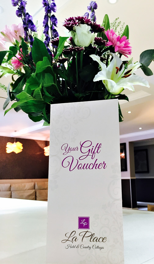 Gift Vouchers, available at La Place Hotel, Jersey